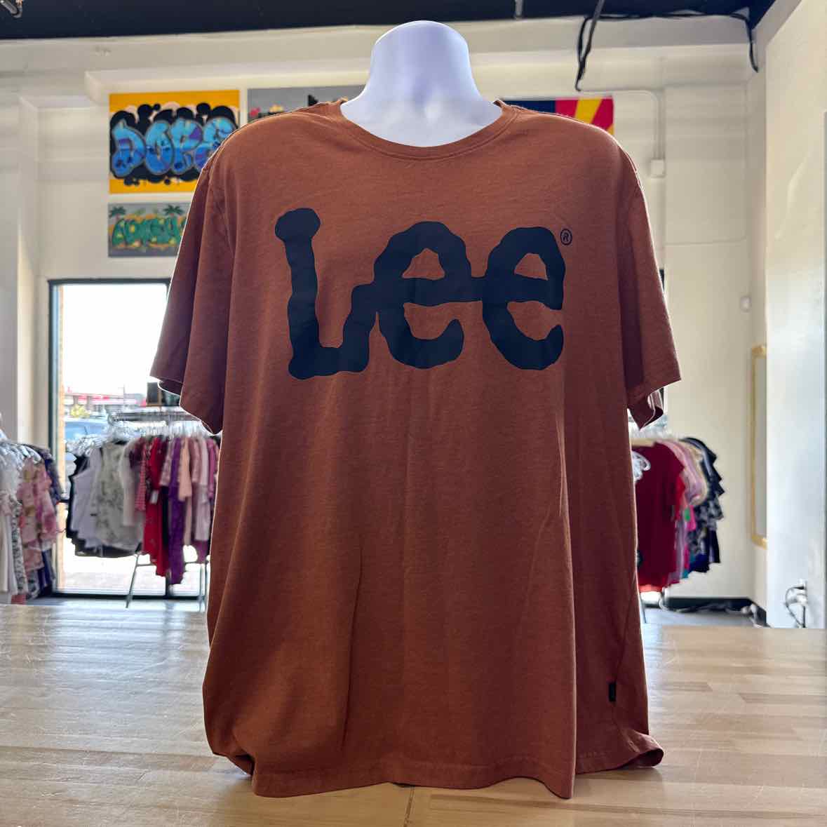 lee Size XXL Brown Preloved MENS T-shirt