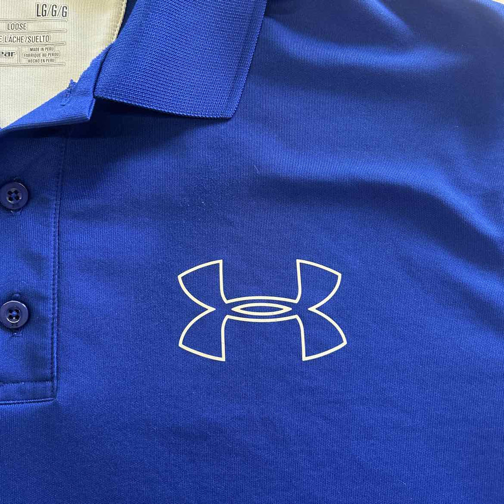 Under Armour Size L Blue Preloved MENS Polo