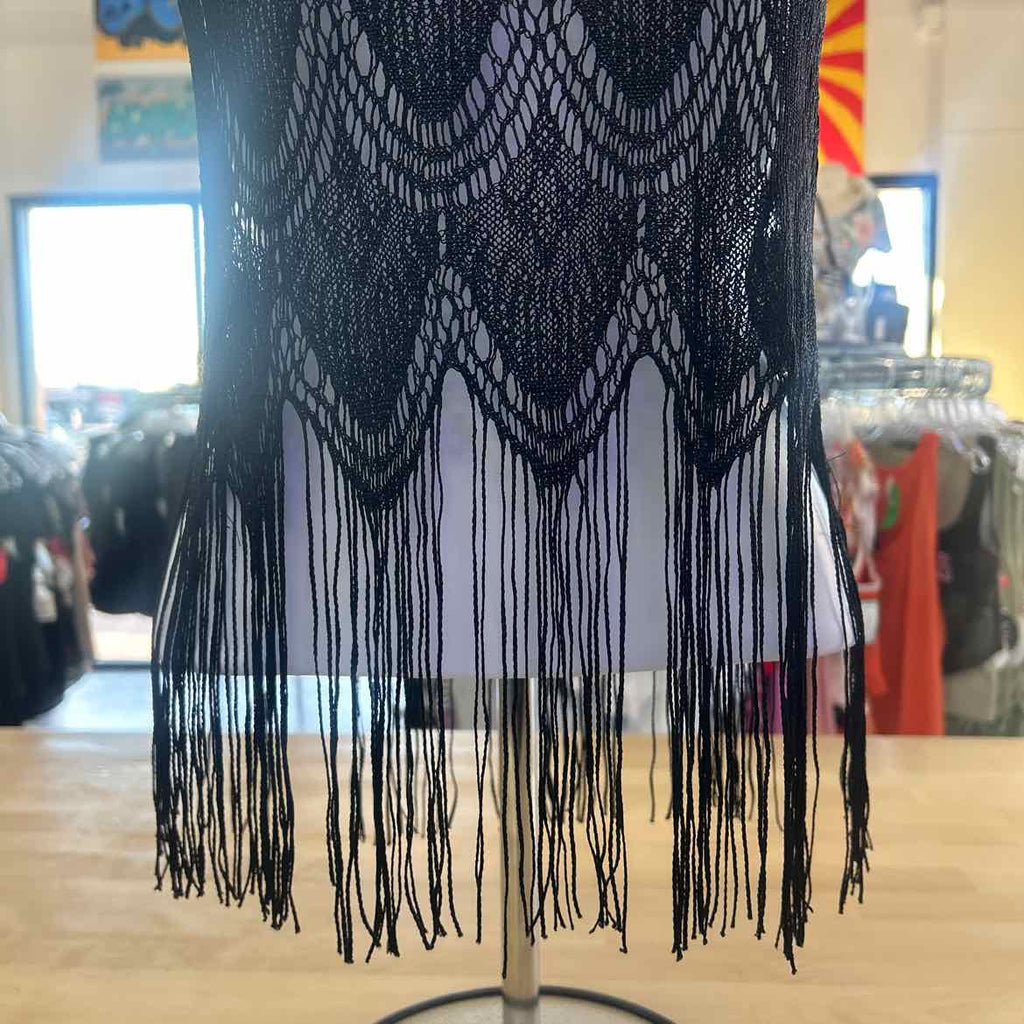 Full Tilt Size M Black Mesh Preloved Coverup