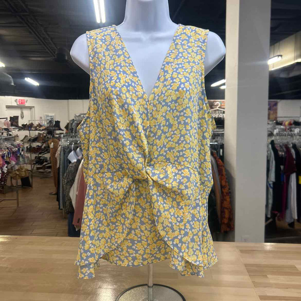 Pleione Size L Yellow Preloved Sleeveless