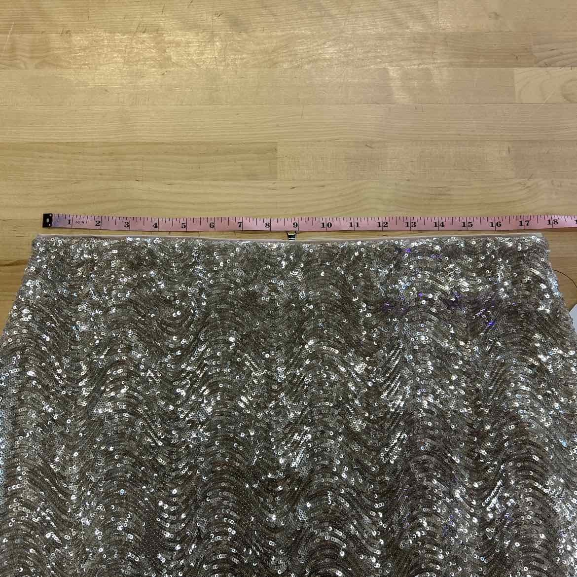 Muse Women's Sequin-Pattern Pencil Skirt - Champagne