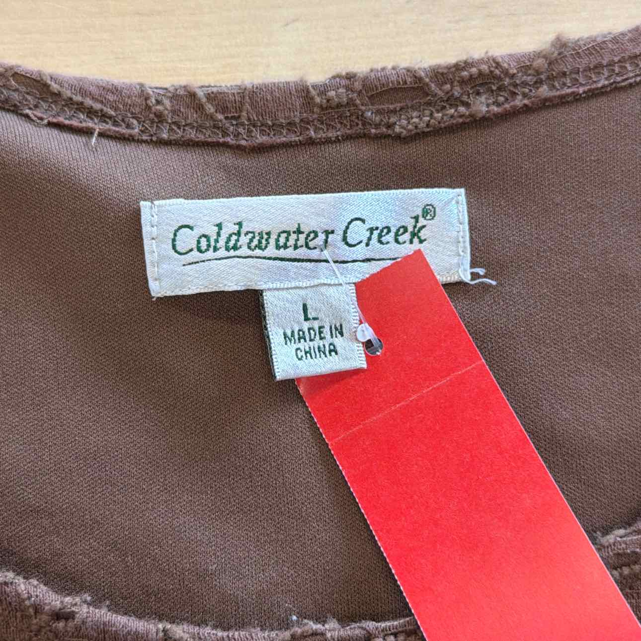 Coldwater Creek Size L Brown Preloved Blouse