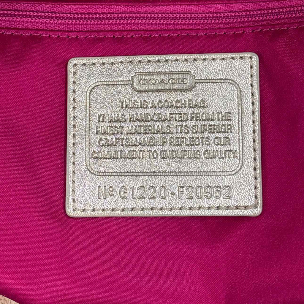 Coach gold print Preloved Handbag
