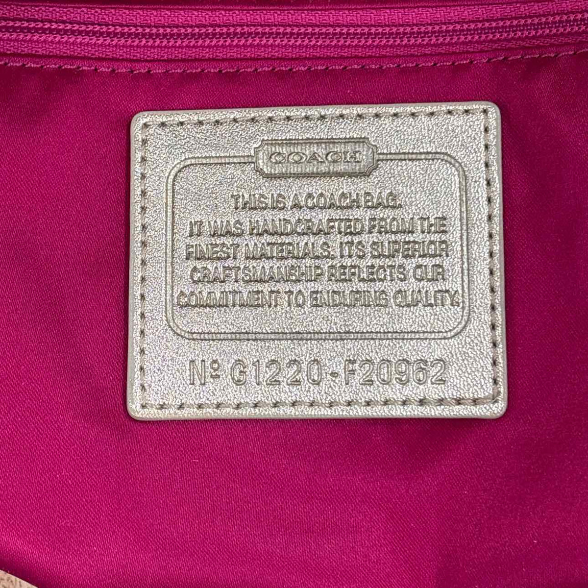 Coach gold print Preloved Handbag