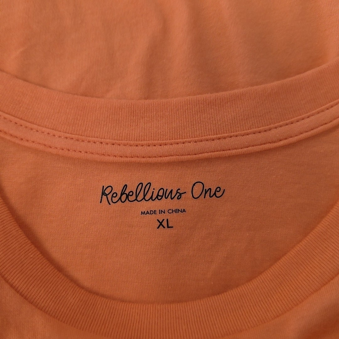 Rebellious One Size XL Orange New T-Shirt SS