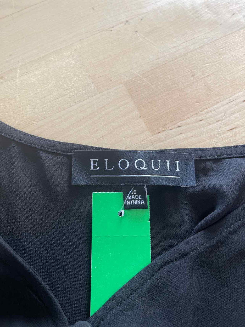 Eloquii Size 16 Black Beige Mesh Preloved Blouse SS