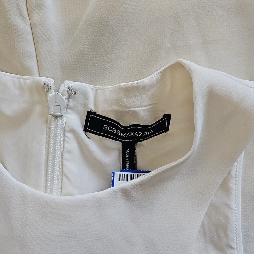 BCBGMAXAZRIA Size M Cream Bodysuit