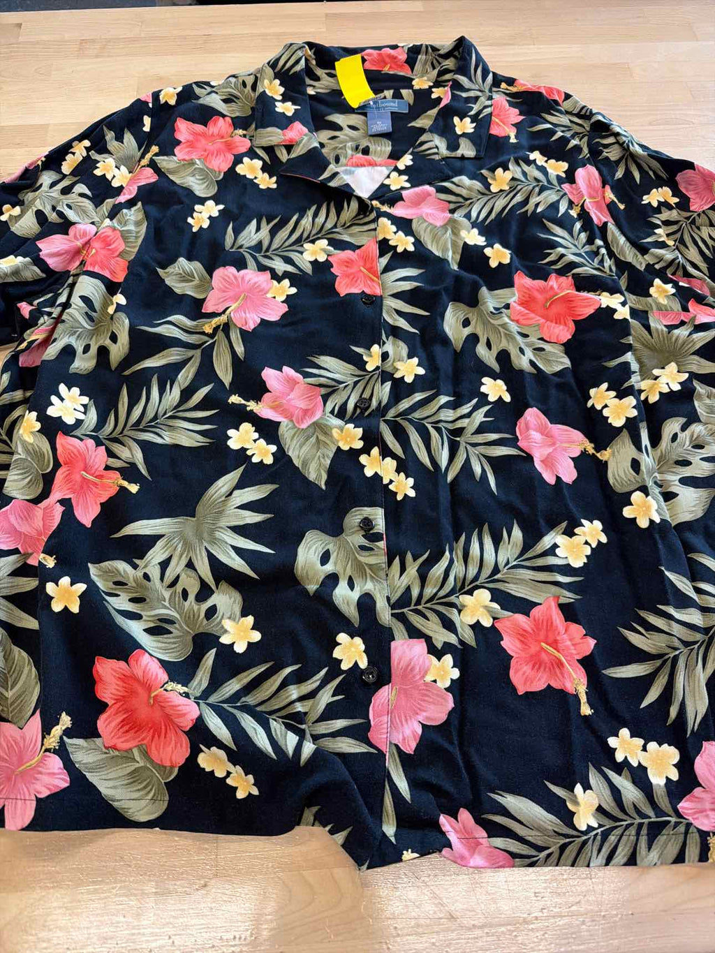 Westbound Size 3X Black Button Down Shirt