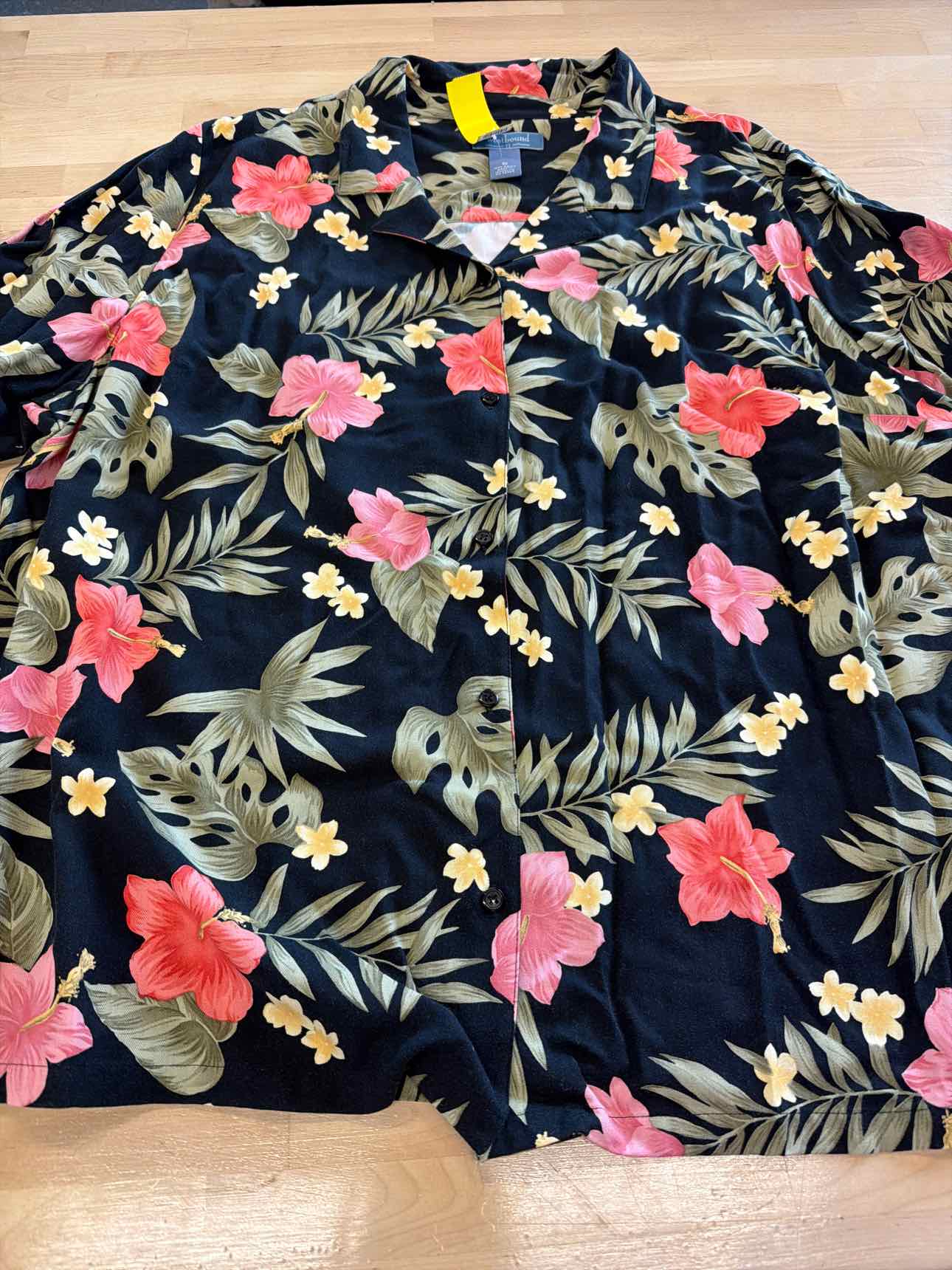 Westbound Size 3X Black Button Down Shirt
