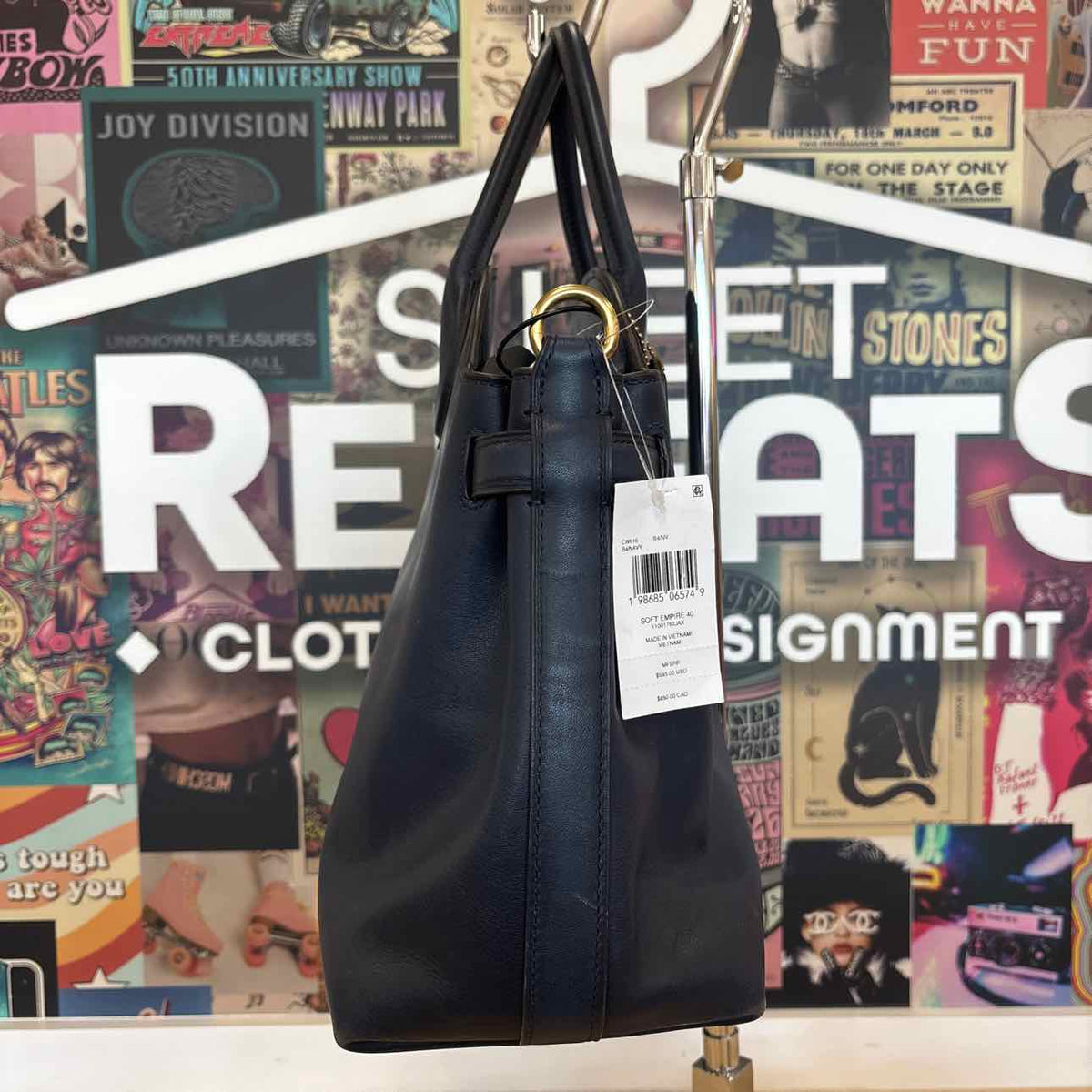 Coach Navy Leather New Handbag