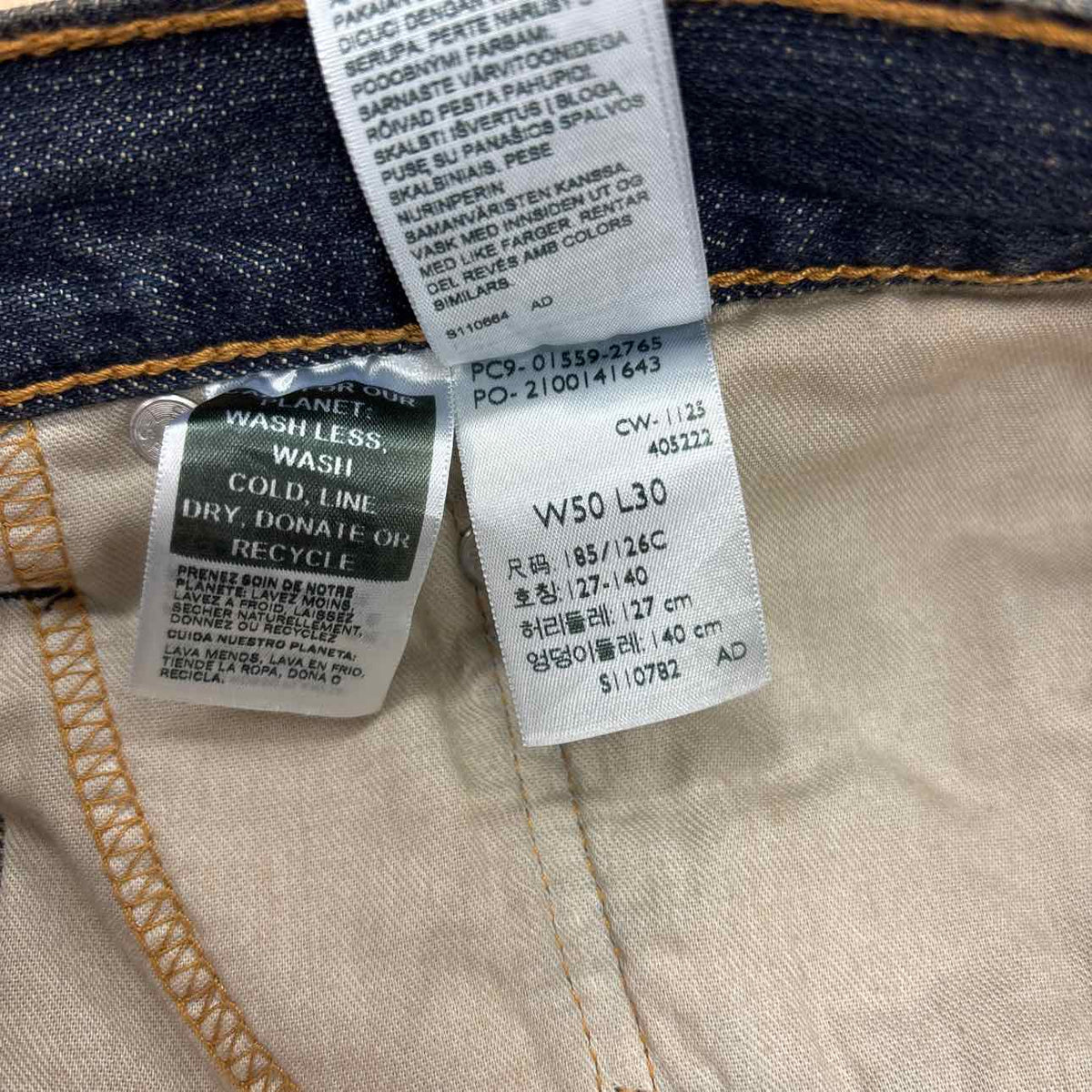 Levi's Size 50x30 Men's Levi's Big and Tall Mens 559 Straight Leg Relaxed Fit