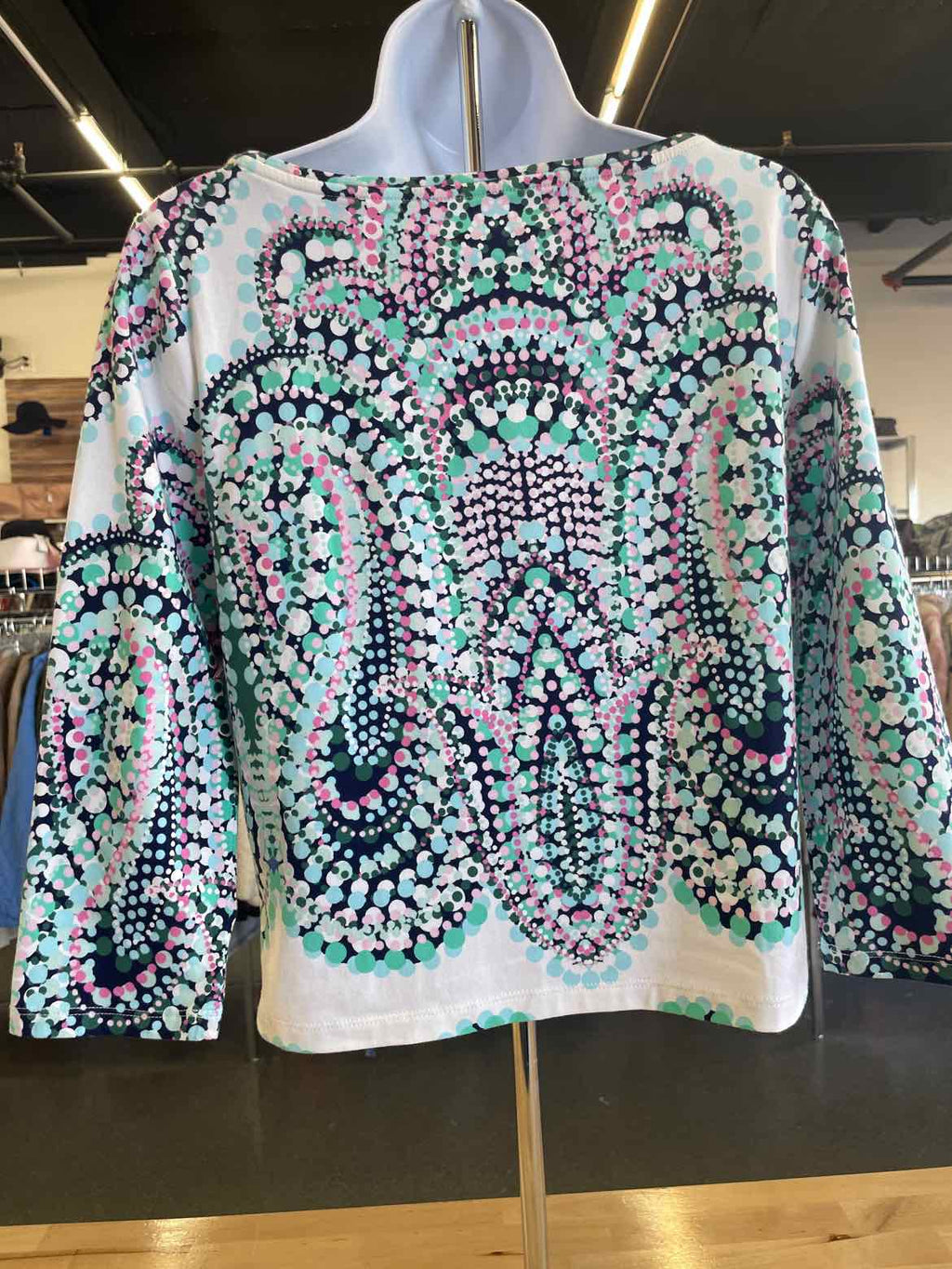 Talbots Size PM Blue Blouse