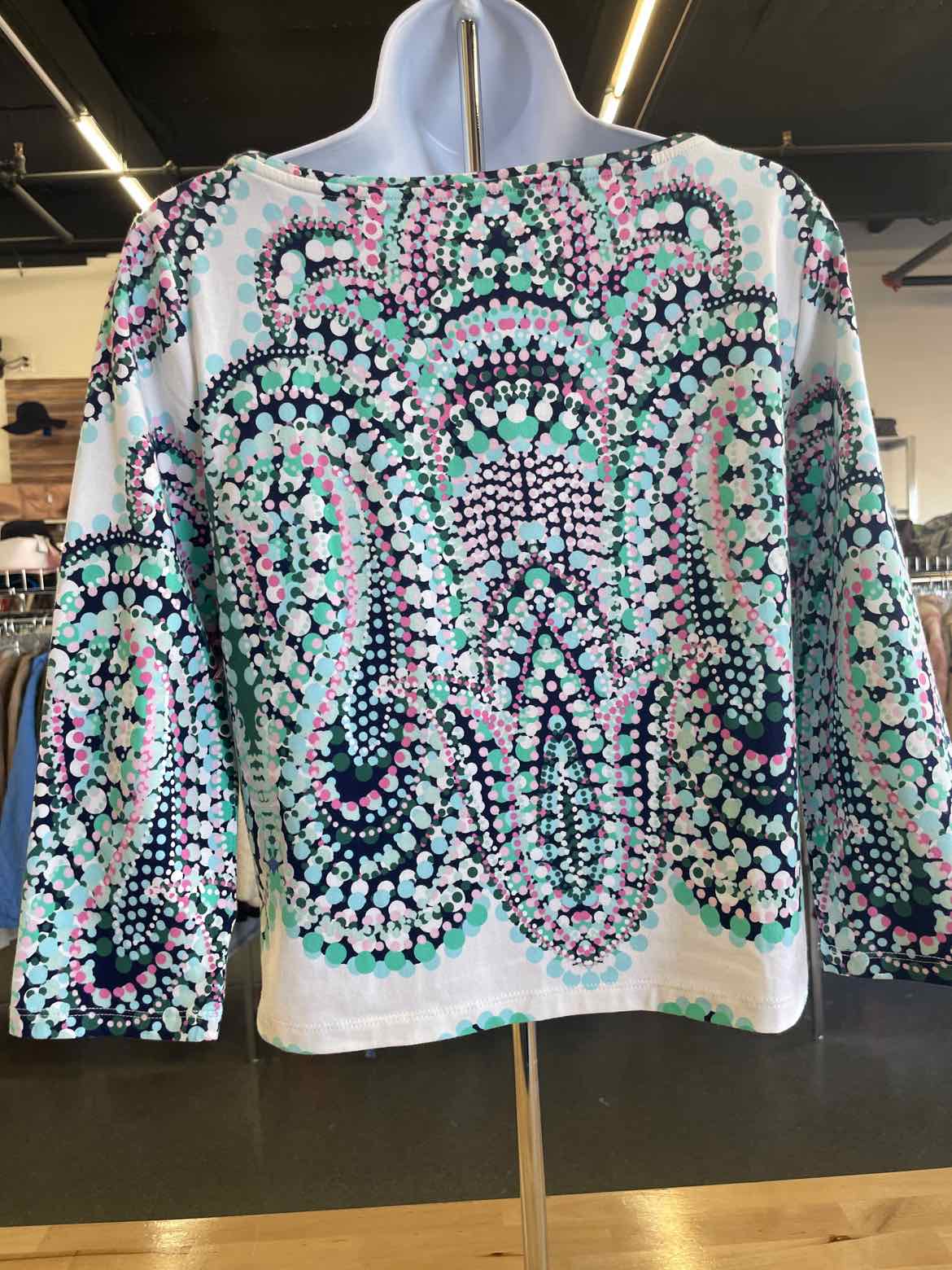 Talbots Size PM Blue Blouse