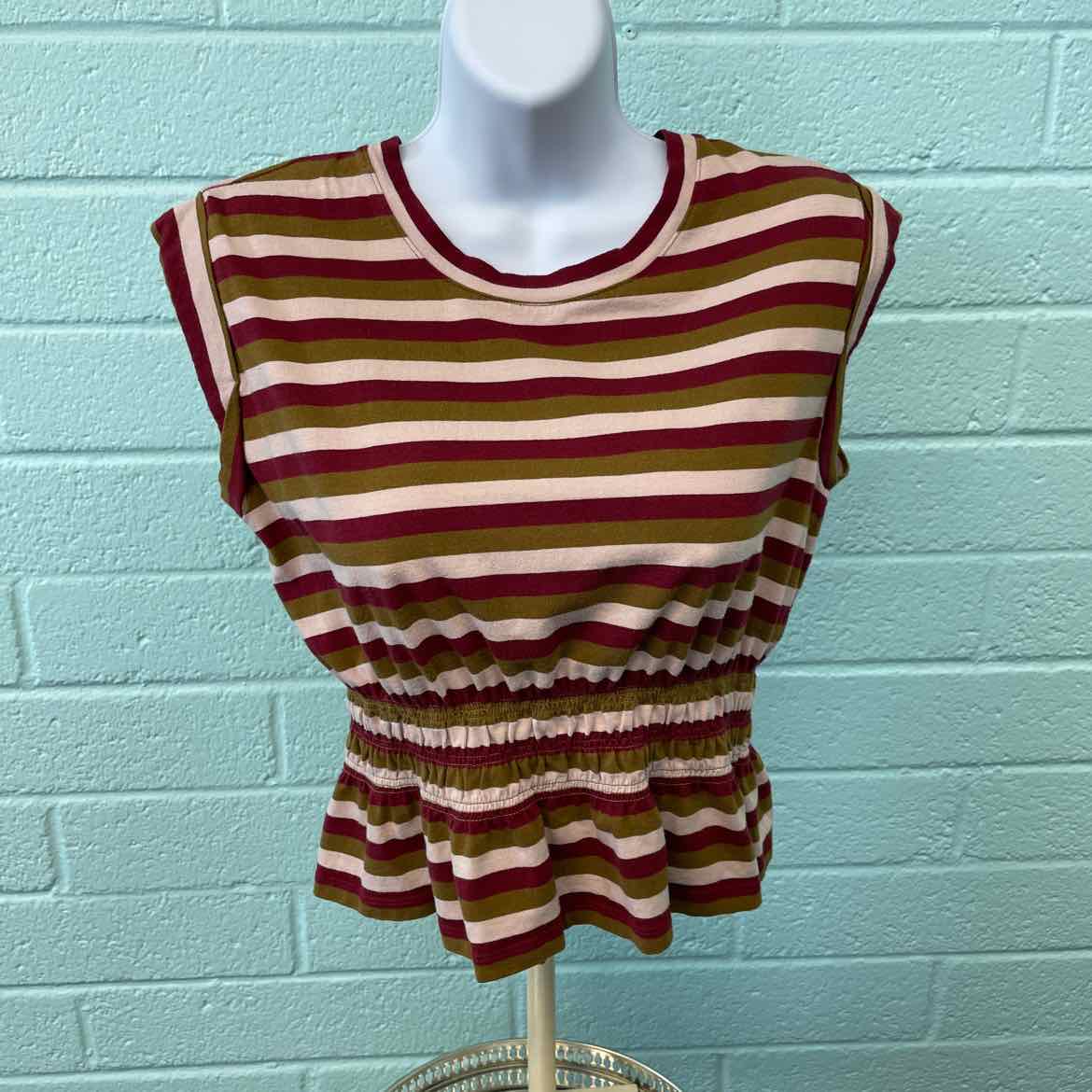 White House Black Market Size S maroon print Shirt