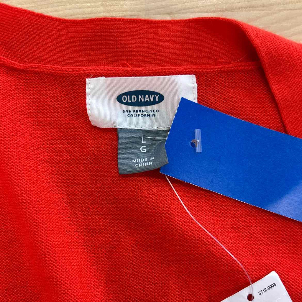 Old Navy Size L Orange Cardigan