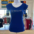 Bebe Size S Blue New T-Shirt SS