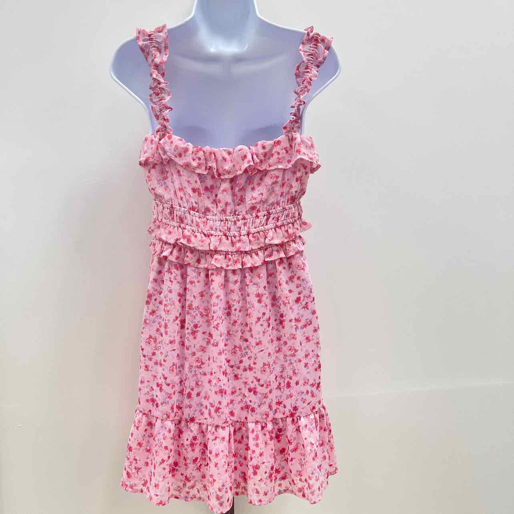 kingston grey Size L Square-Neck Ruffle-Strap Mini Dress - Tender Touch Ditsy