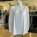 Eloquii Size L White Preloved Blouse LS