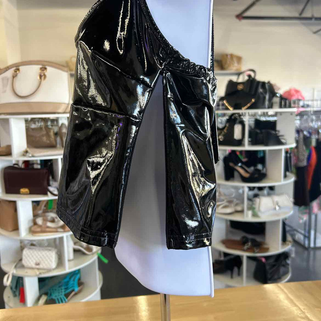 Edikted Size M Black Leather Preloved Halter