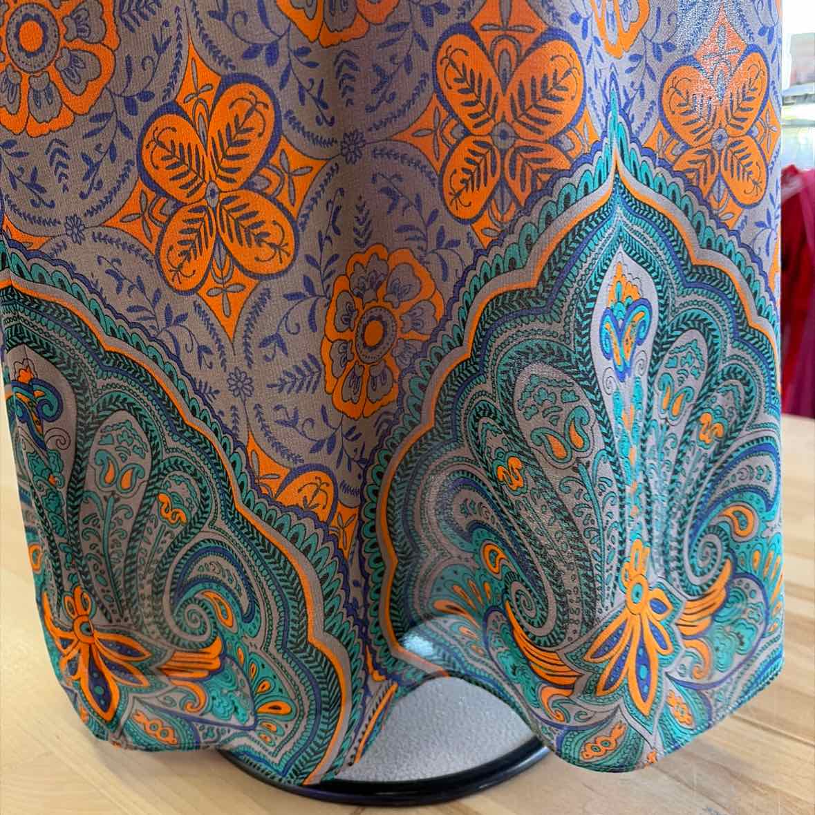 Cabi Size S Gray & Orange Preloved Tank