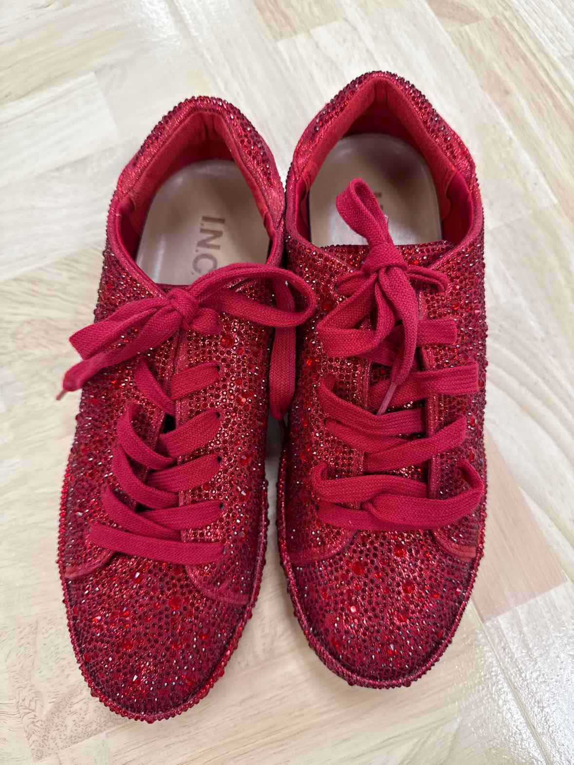 INC Size 8 Red Lola Sneakers - Red Bling