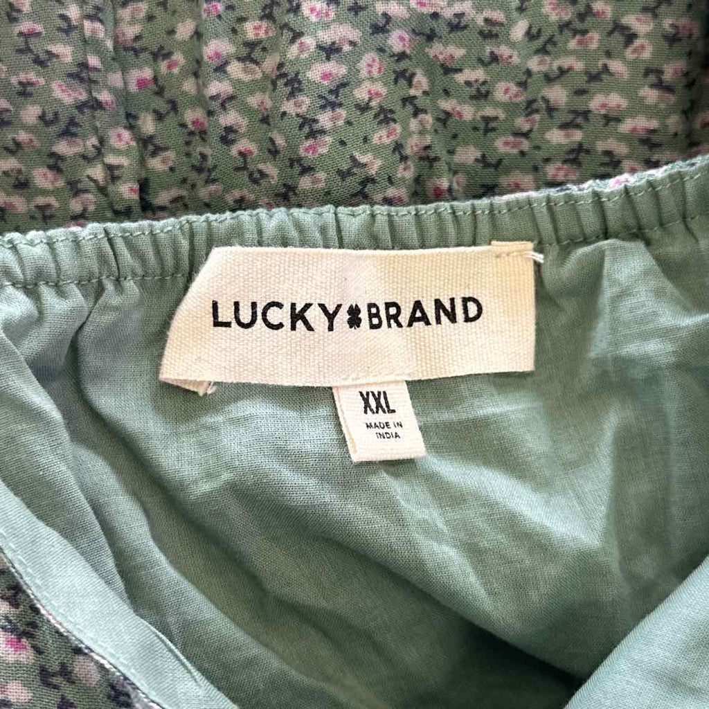 Lucky Brand Size XXL Green Dress