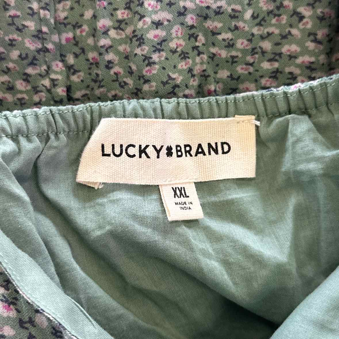 Lucky Brand Size XXL Green Dress