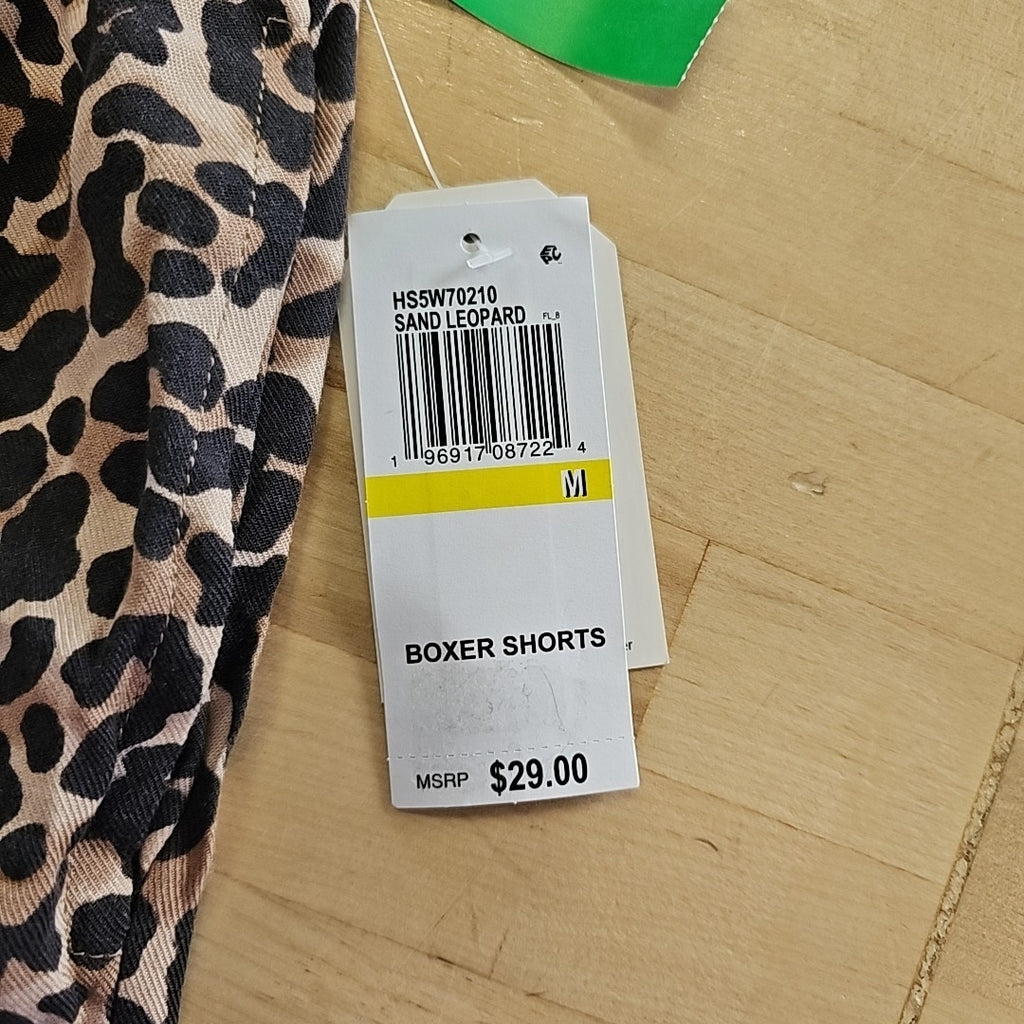 Hippie Rose Juniors' Leopard Pull-on Drawstring Shorts - Sand Leopard - M