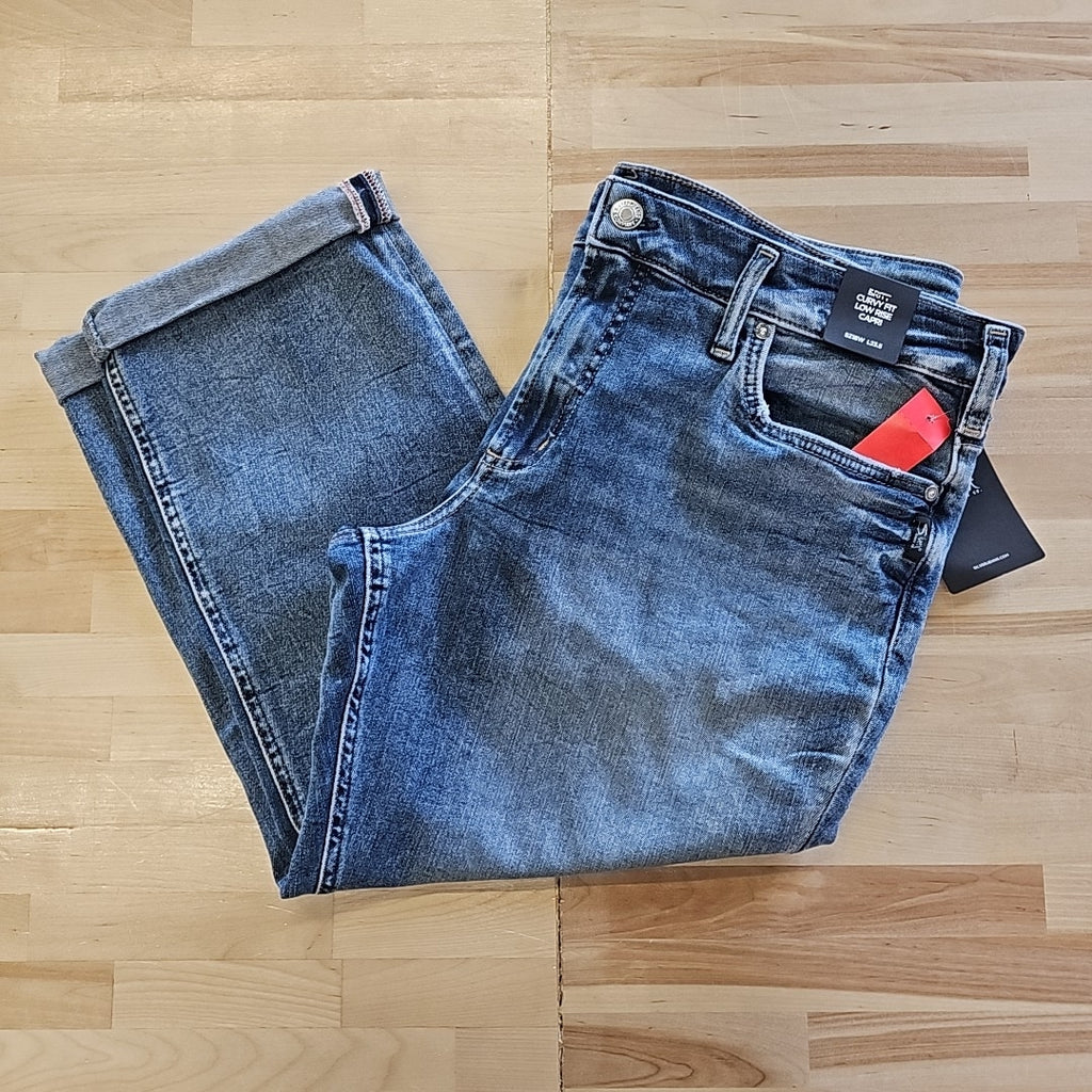 Silver Jean Co. Size 18W Blue Denim New Capris