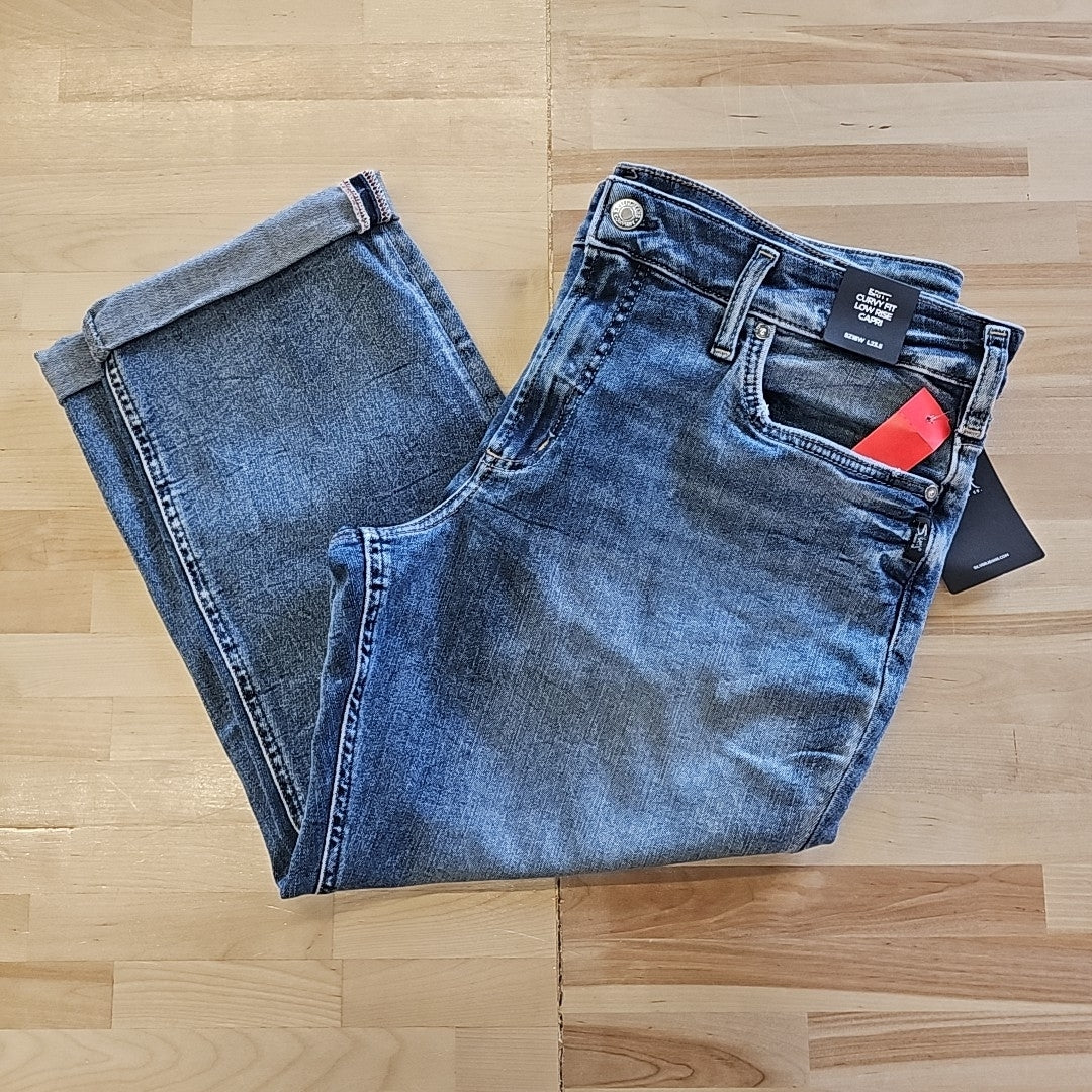 Silver Jean Co. Size 18W Blue Denim New Capris