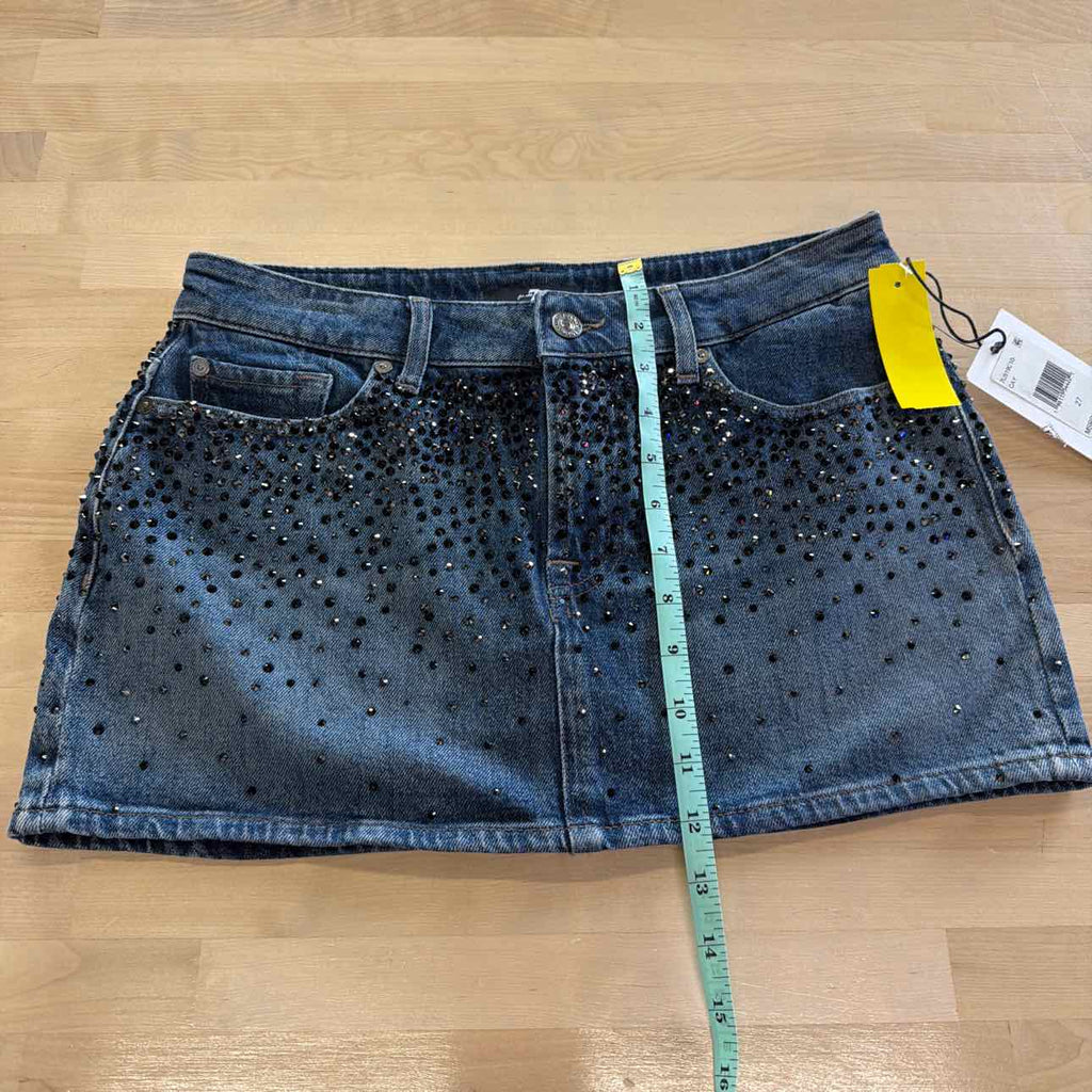 7 for all mankind Size 27 Blue Denim Skirt