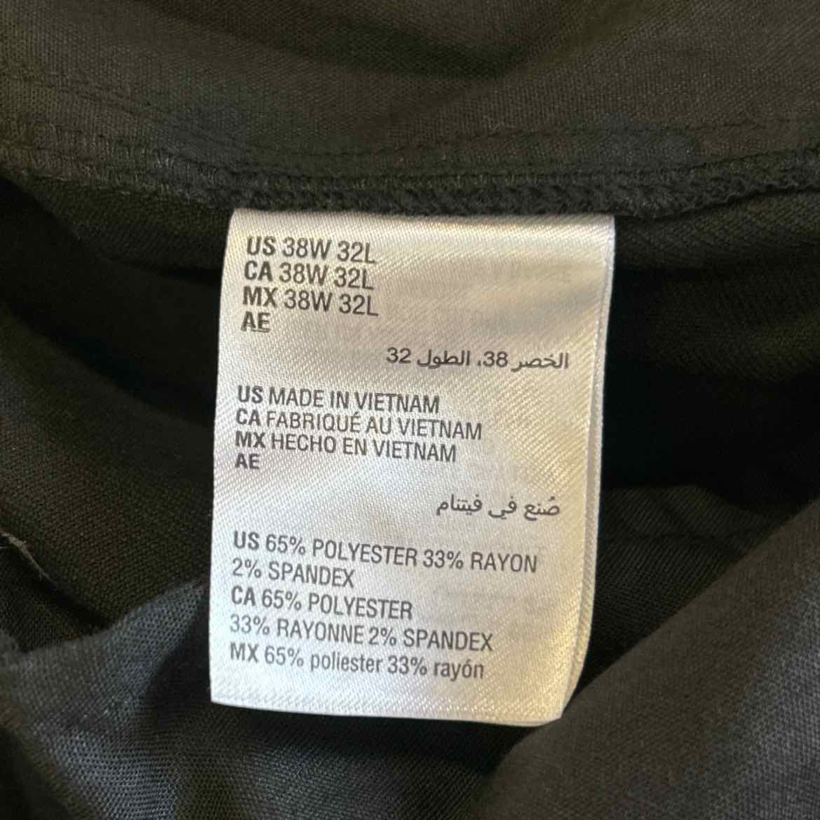 Alfani Men's Refined Cargo Pants, Created for Macy's - Deep Black - 38x32
