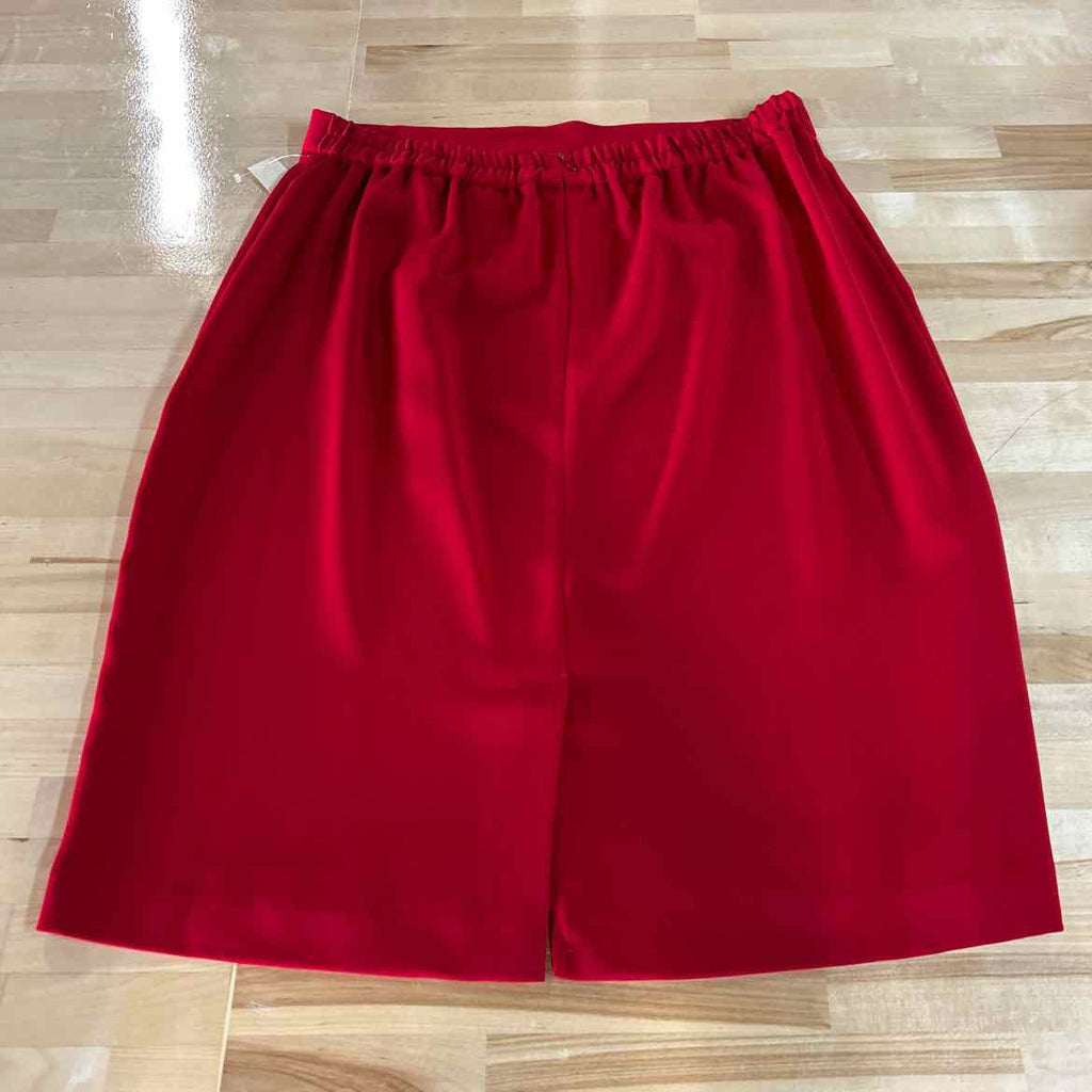 Amanda Smith Size 16 Red Black Faux Fur New Twinsets