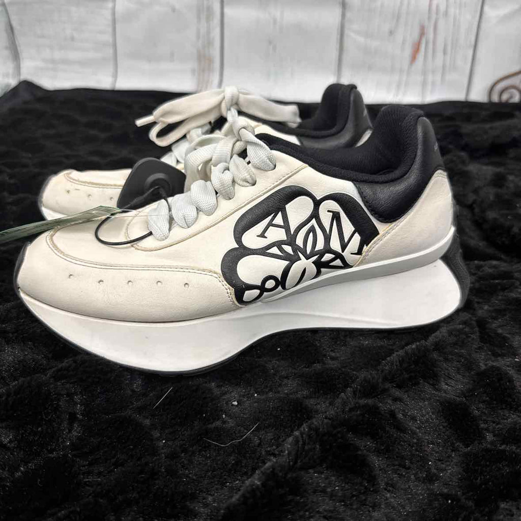Alexander McQueen Shoe Size 37 Black White Sneakers
