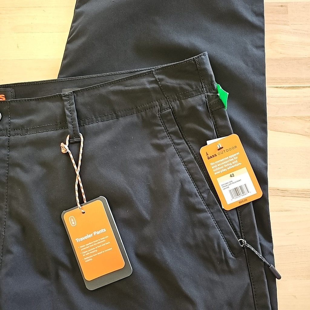 Bass Outdoor Mens Slim Straight Fit Traveler Casual Trouser Pants