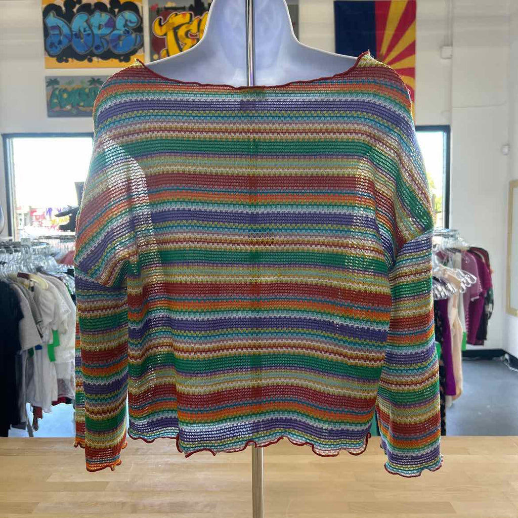 Green Cove Size M/L Rainbow Preloved T-Shirt LS