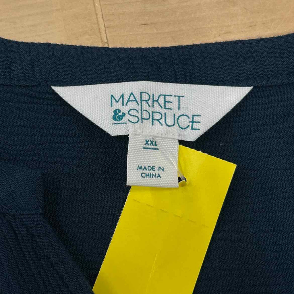 Market & Spruce Size XXL Navy Blouse