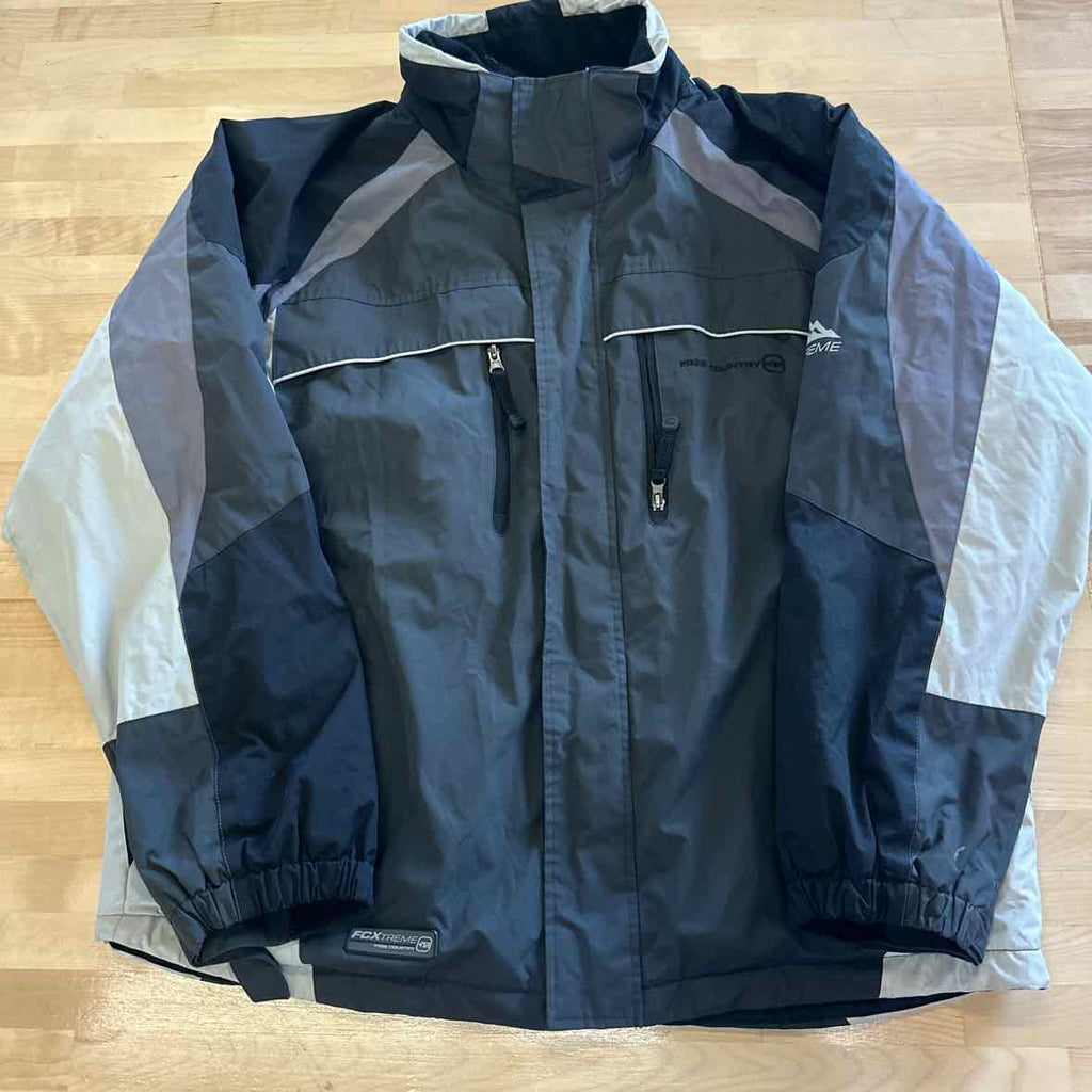 Free Country Size L Black Gray MENS Jacket