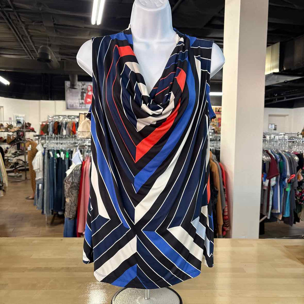 Worthington Size M Black blue red Preloved Sleeveless