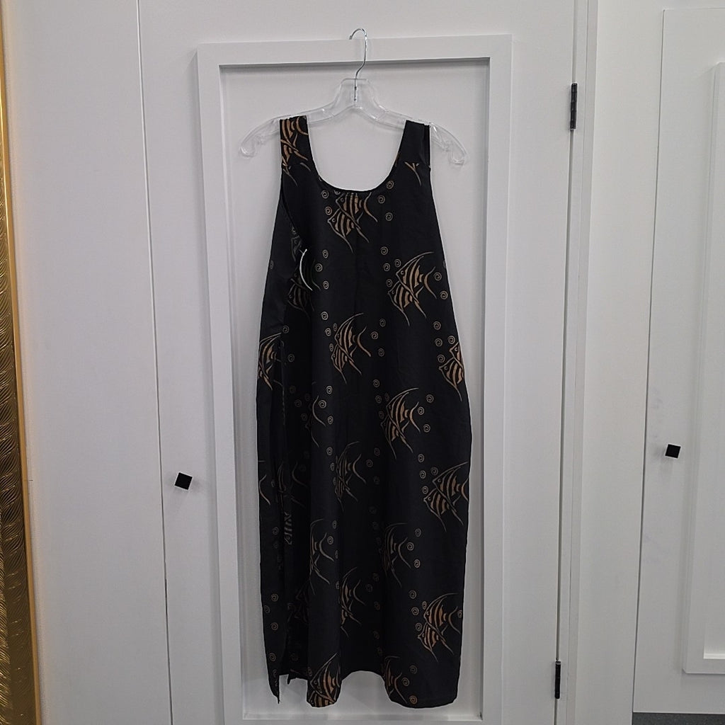 Puerto Rico Size M Black Polyester Preloved Dress