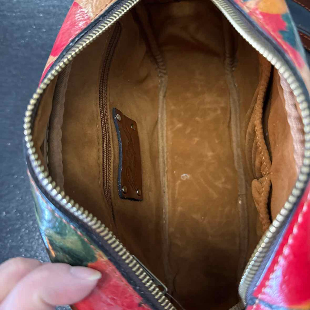 Patricia Nash Josie Red SprngMult Leather Crossbody NWT