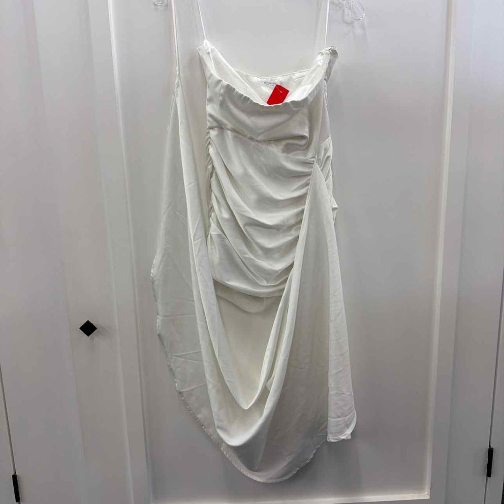 Peppermayo Size 4 White Satin Preloved Mini Dress