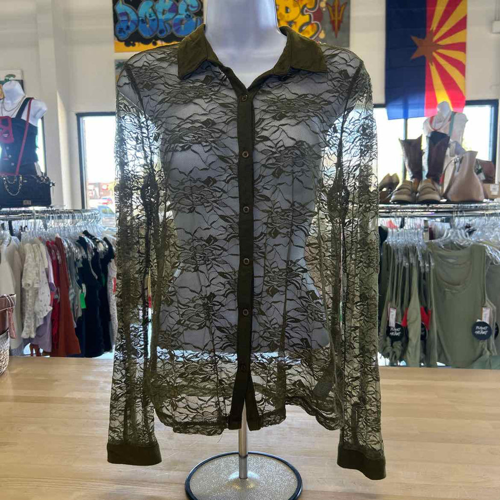 M Green Lace Preloved Longsleeve