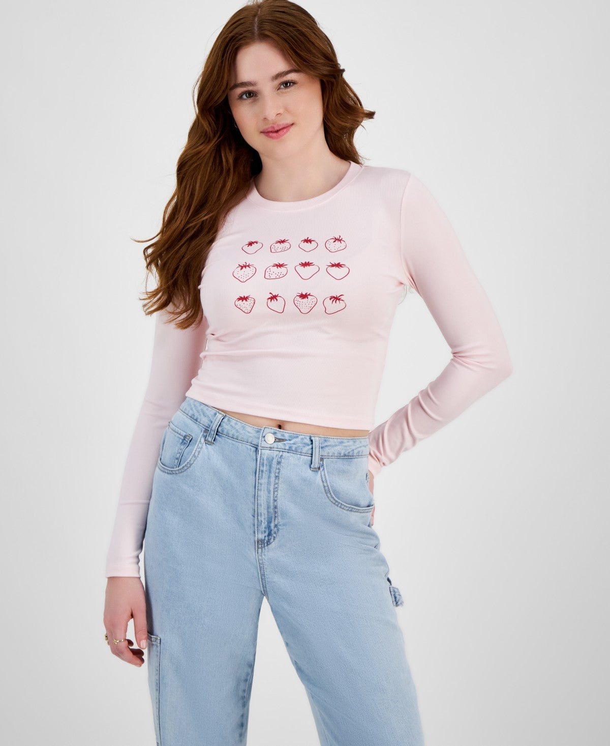 Just Polly Juniors' Graphic Long-Sleeve Tee - Ballet Slippers