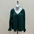 Vince Camuto Size S Green Preloved Blouse LS