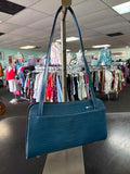 Divina Firenze Blue Shoulder Leather Handbag