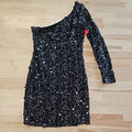 Windsor Size S Black & Silver Sequined  Used Mini Dress