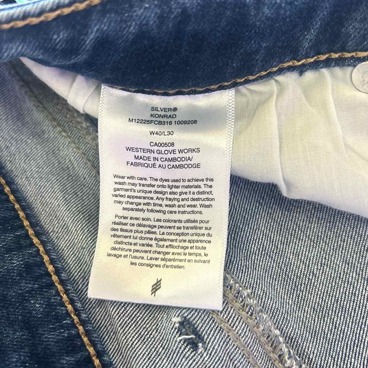 Silver Jean Co. Size 40x30 dark blue MENS Jeans