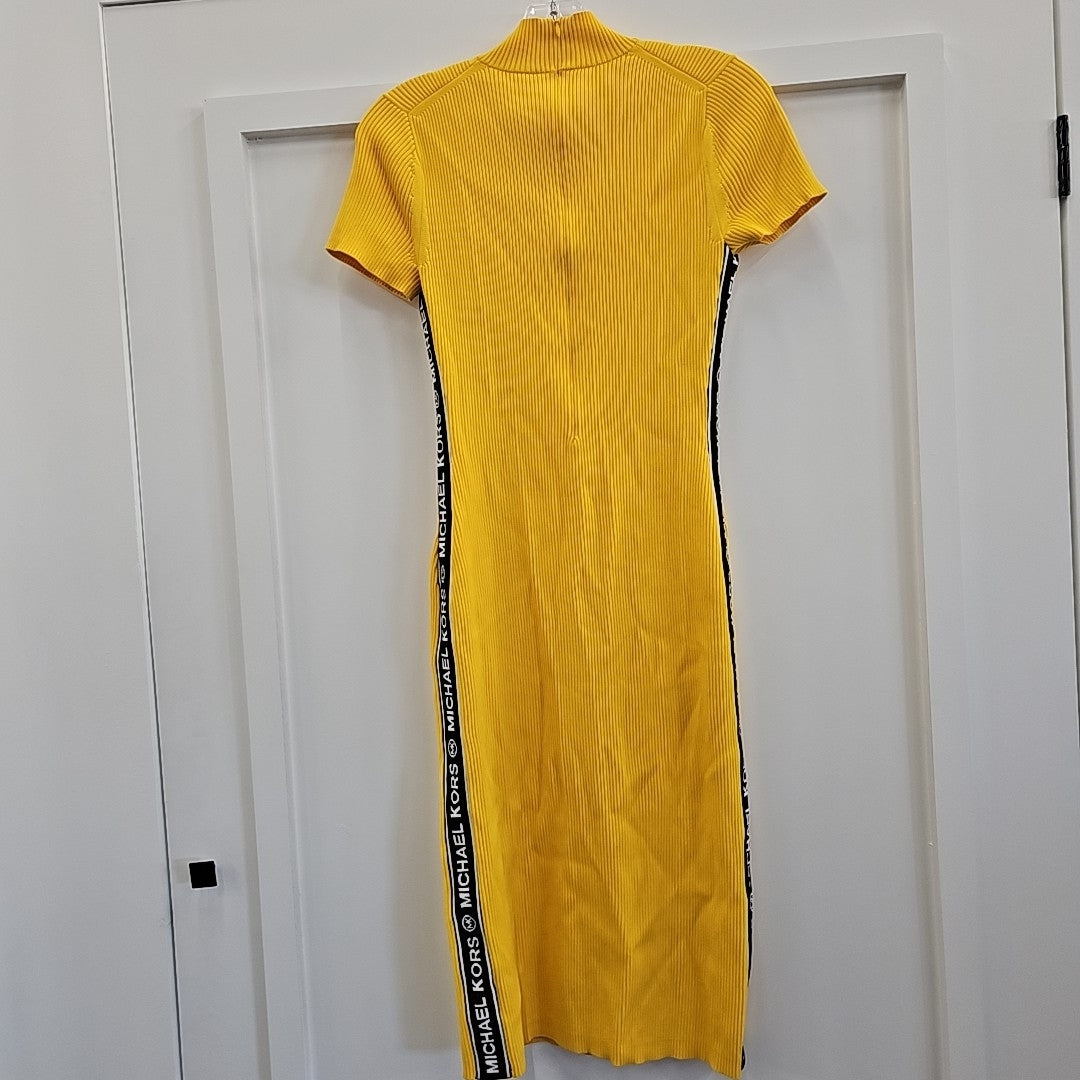 Michael Kors Size M Yellow Knit Dress