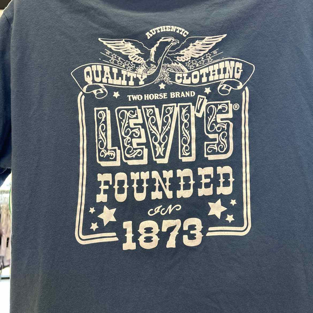 Levi's Size L Blue Preloved MENS T-shirt